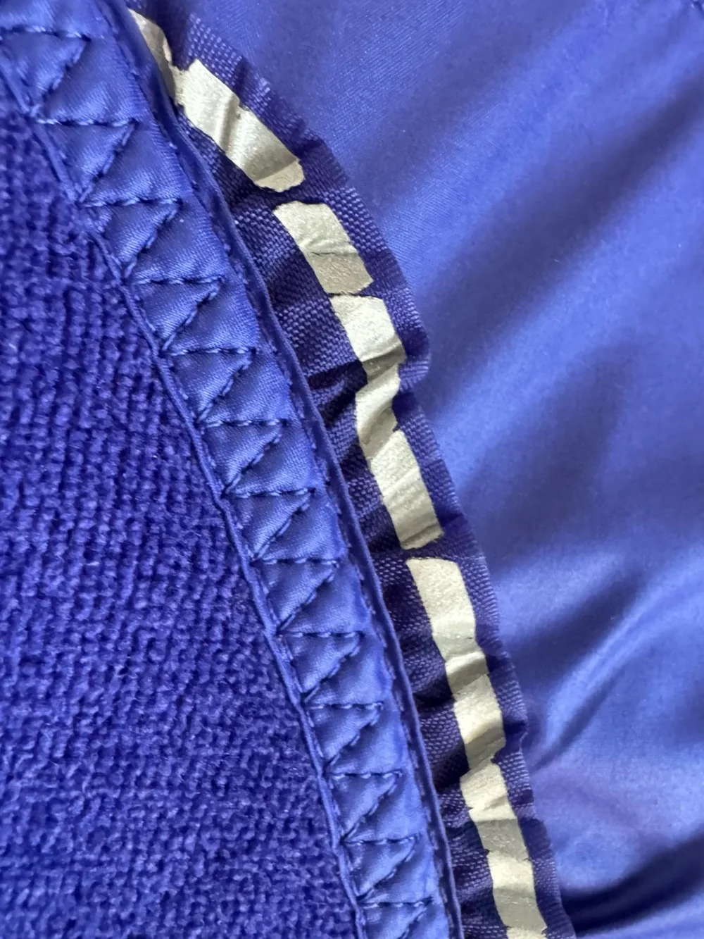 Lululemon Athletica Cobalt Blue Fleece & Nylon Full Zip Jacket Size 6